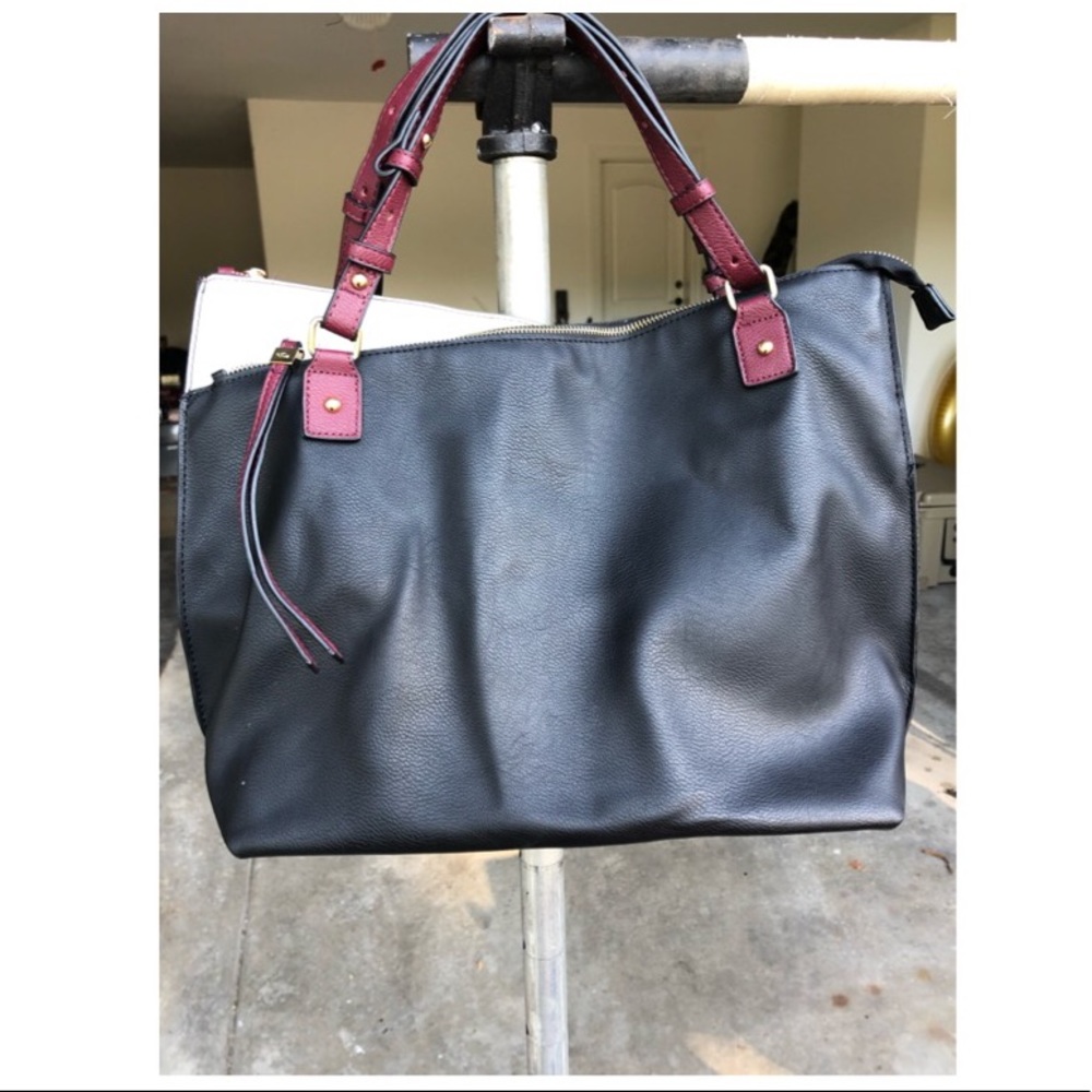 Two toned tote purse